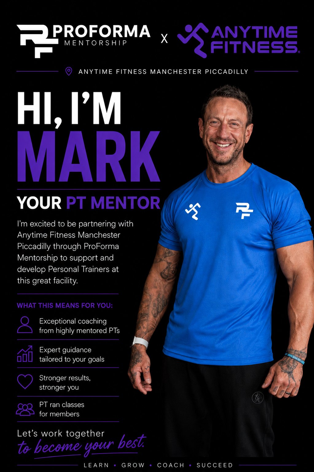 Meet Mark — Your PT Mentor, ProForma × Anytime Fitness Manchester Piccadilly